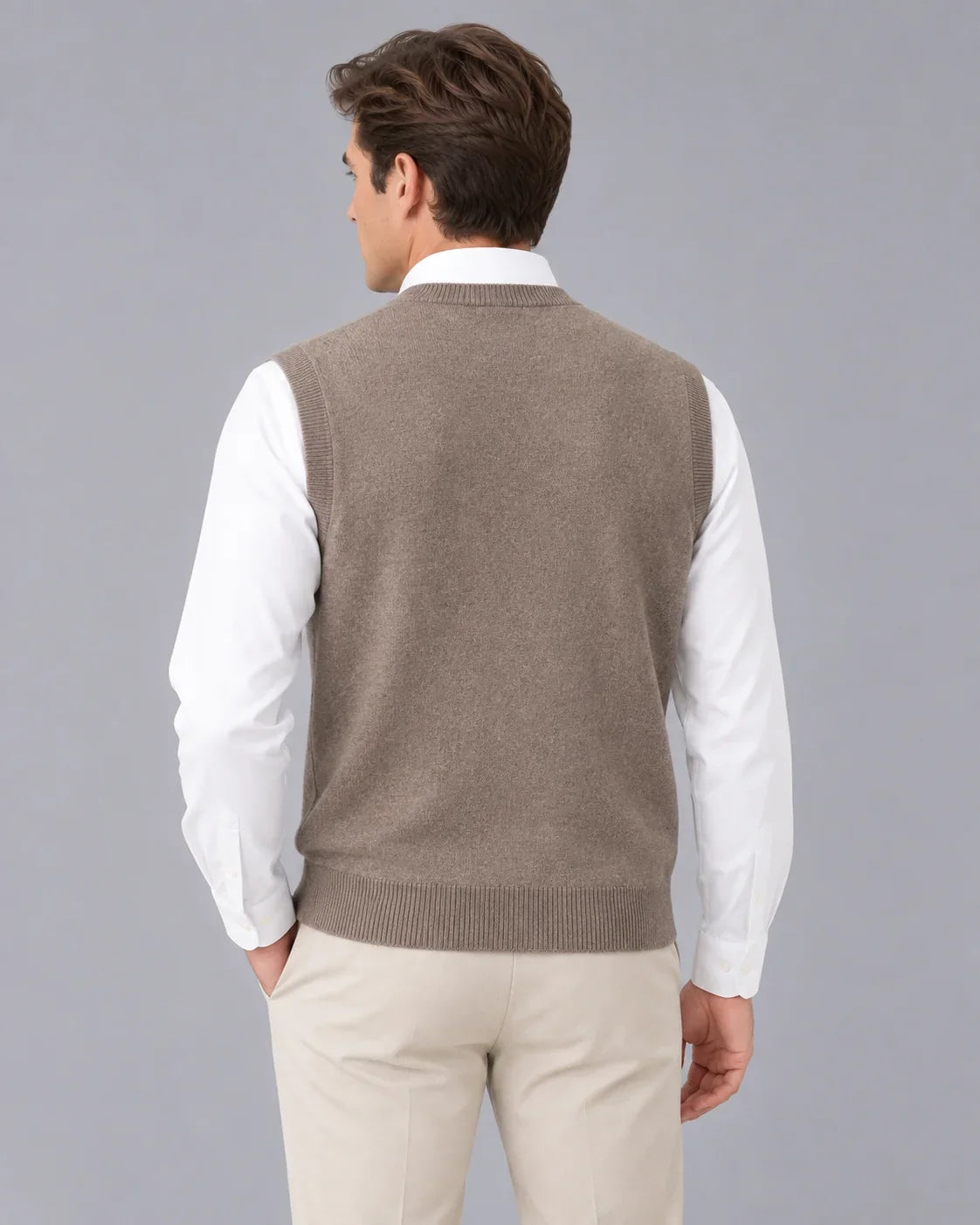 Men's V-Neck Sweater Vest | Classic Sleeveless Knitwear